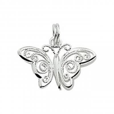 Zilveren hanger - vlinder
