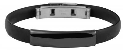 Stalen/ leren armband