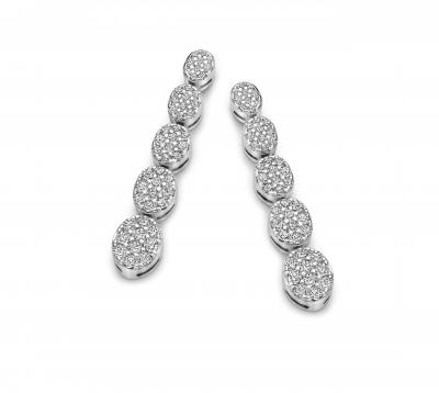 Silver Rose oorbellen