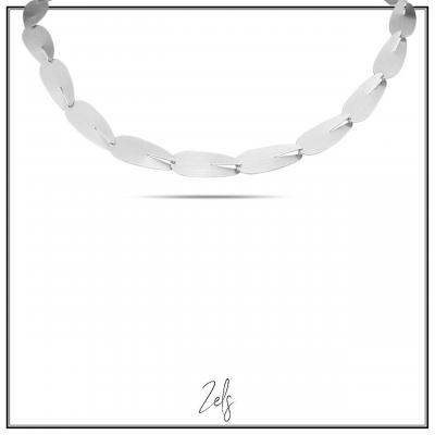 Ketting mat verzilverd 