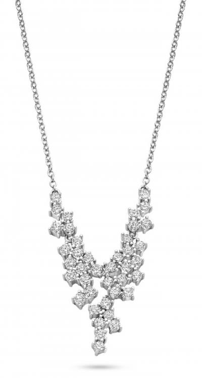 Silver rose ketting