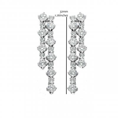 Silver Rose oorbellen