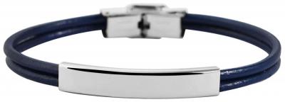 Stalen/ leren armband